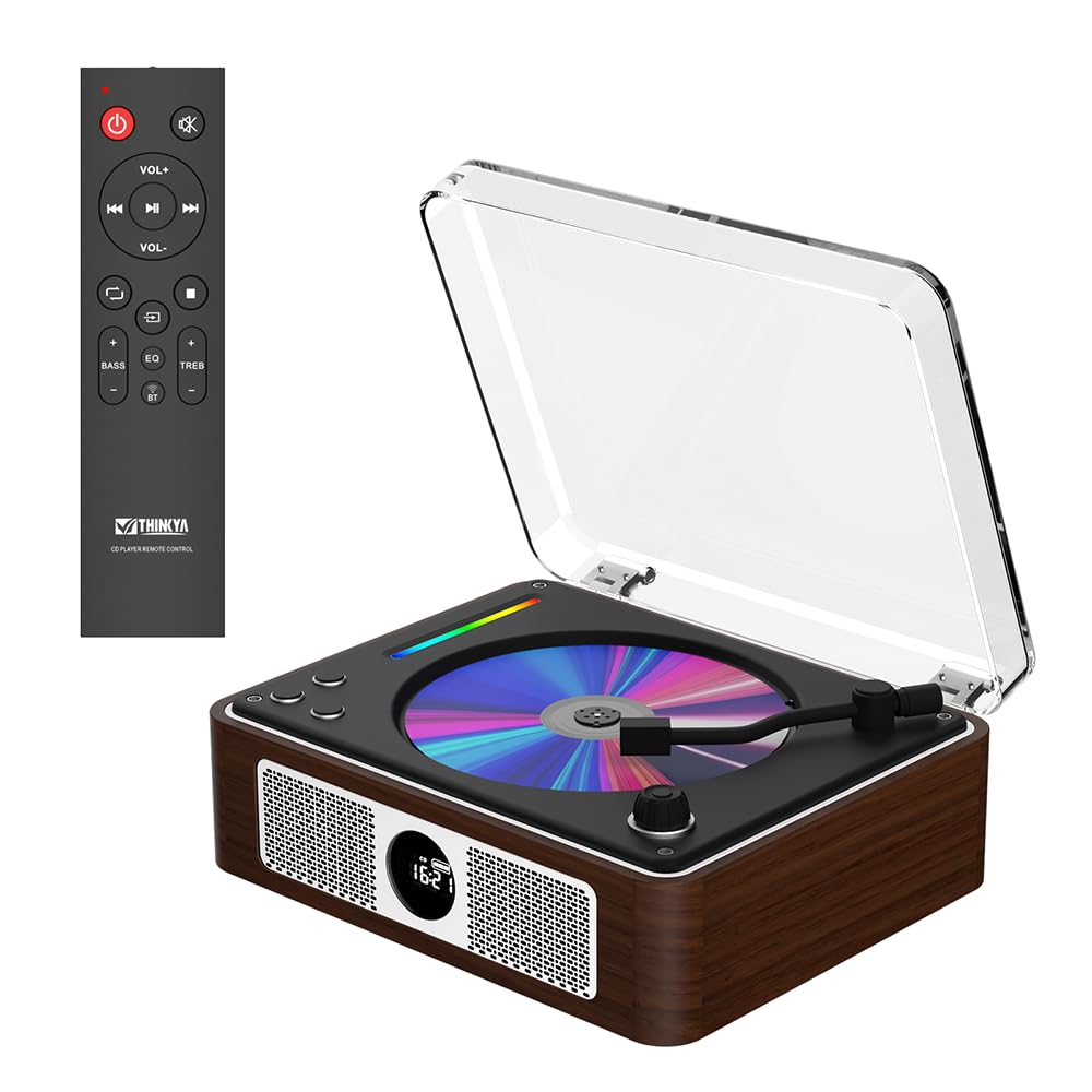 Amazon.co.jp: THINKYA CDプレーヤー Bluetooth受信/送信 スピーカー